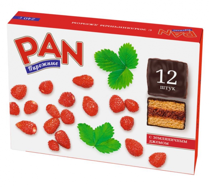 

Пирожное Смак Pan с земляничным джемом 240 г