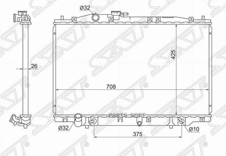 

SAT Радиатор HONDA LEGEND 3.5 06-