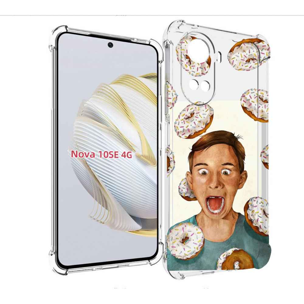 

Чехол MyPads Бешенные-пончики для Huawei Nova 10 SE, Прозрачный, Tocco
