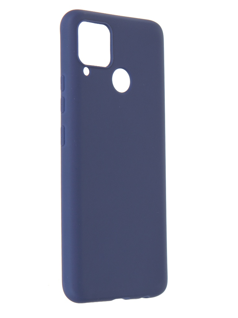 фото Чехол alwio для realme c25 soft touch silicone dark blue astrmc25bl