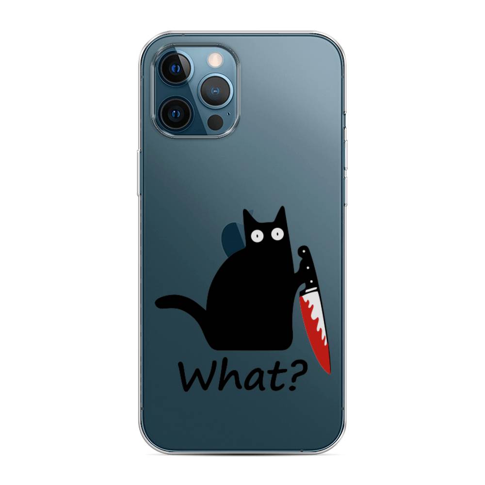 

Чехол на Apple iPhone 12 Pro Max Котик с ножом, Черный;красный, 12750-6