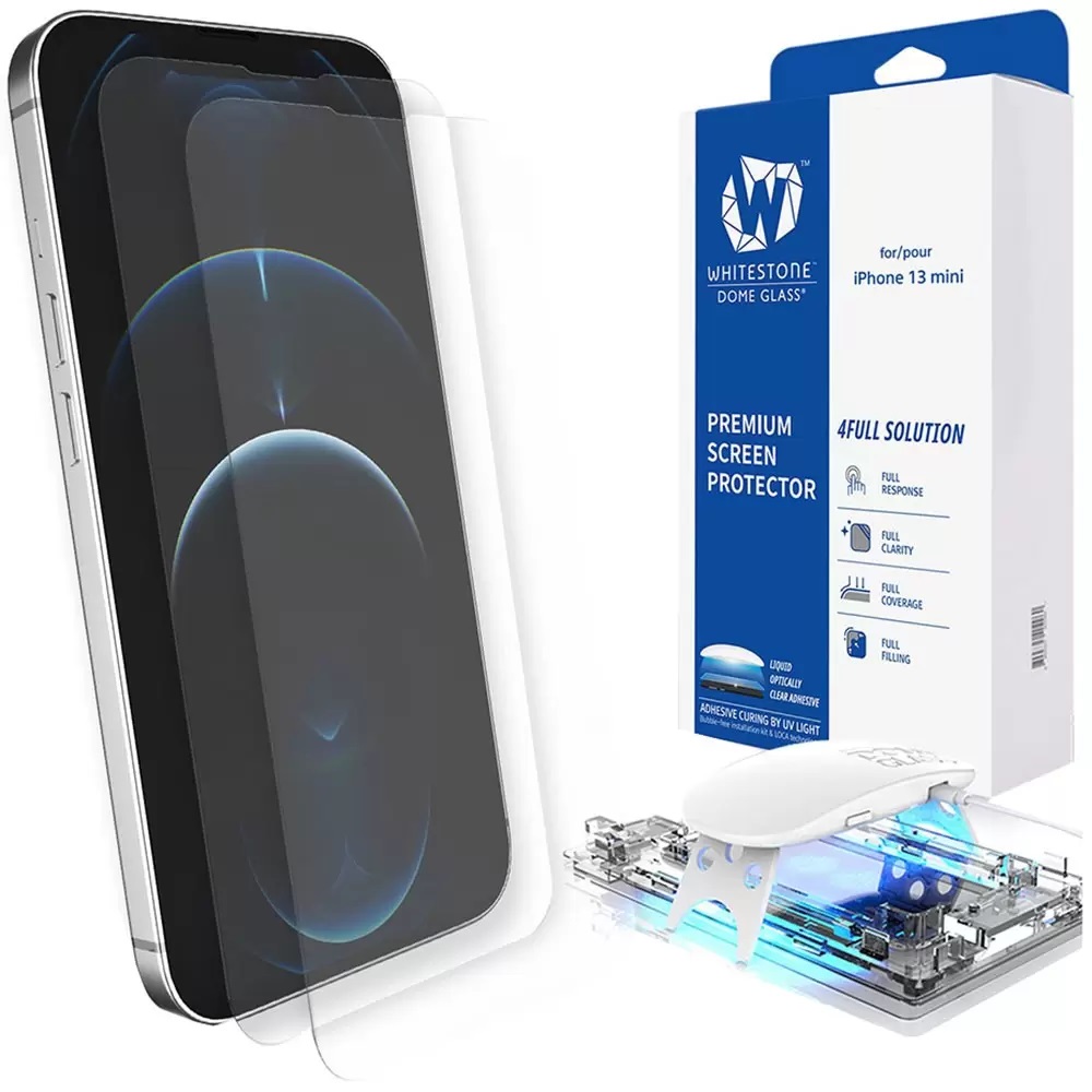 

Защитное стекло Whitestone Dome glass для iPhone 13 mini, Dome glass для iPhone 13 mini, без лампы