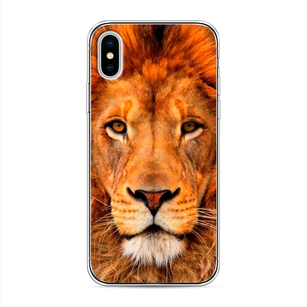 

Чехол на Apple iPhone X "Благородный лев", Оранжевый, 11050-1