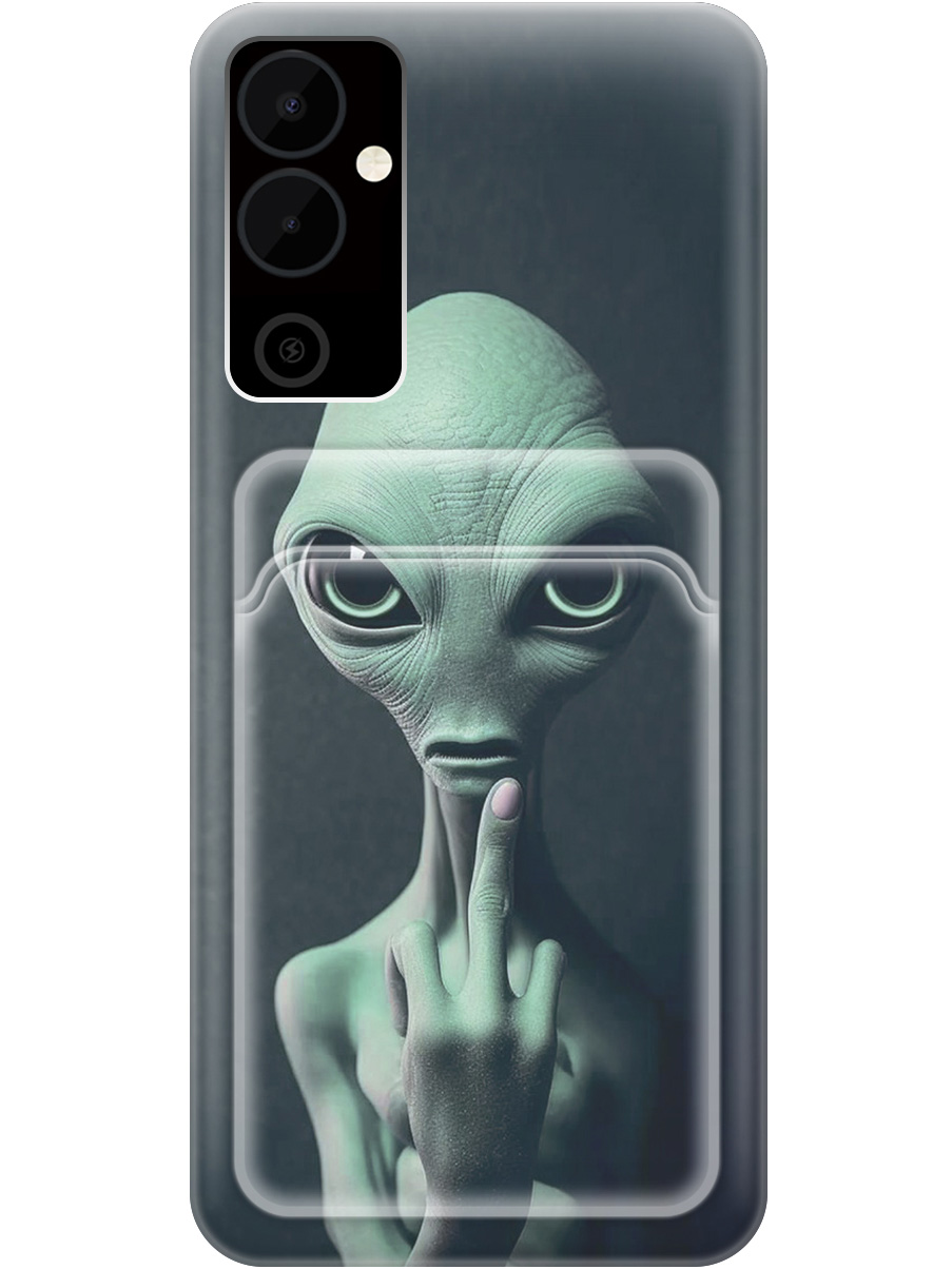 

Силиконовый чехол на Tecno Pova Neo 2 с рисунком "Инопланетянин", Зеленый;синий;черный, 20011933