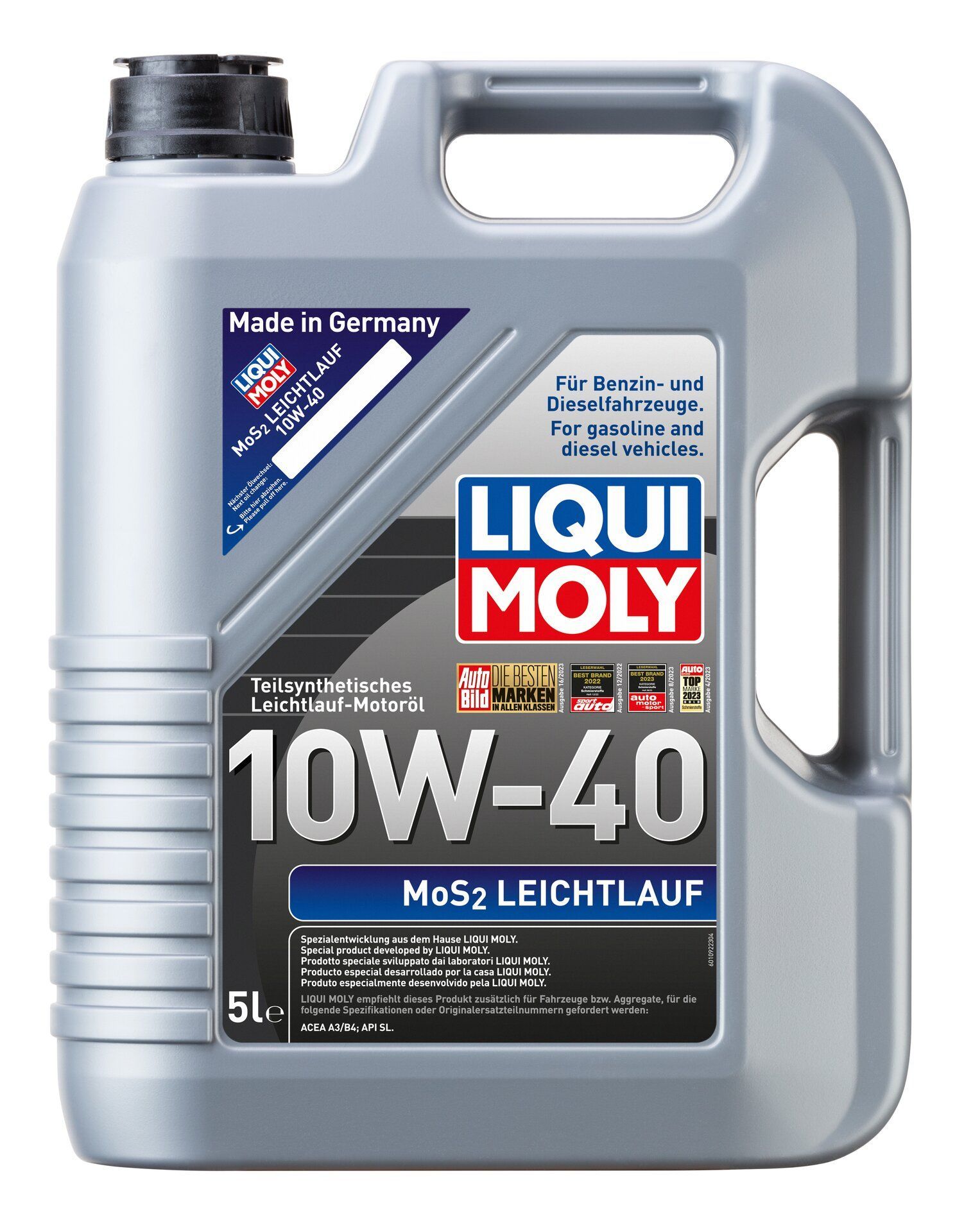 Моторное масло Liqui Moly MoS2 Leichtlauf 10W40 5л 11550₽