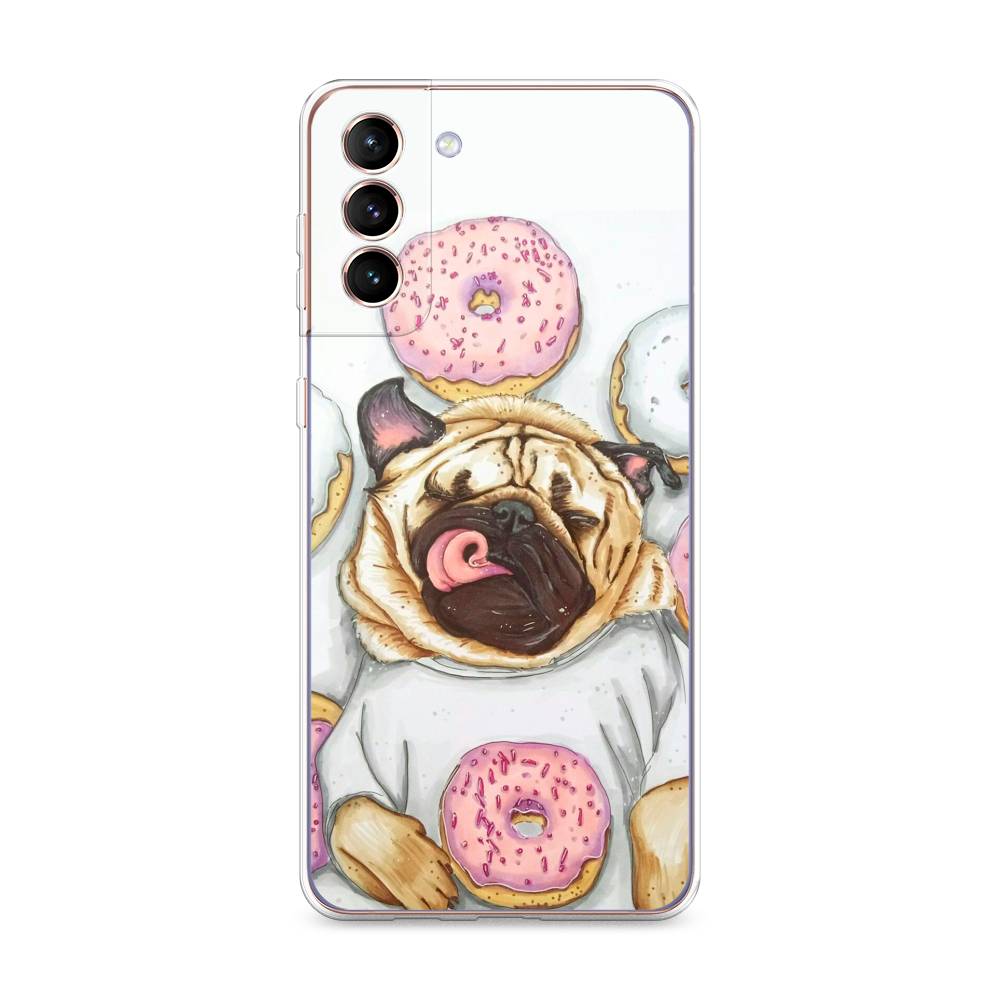 

Чехол на Samsung Galaxy S21 Plus Счастливый мопс, Розовый;бежевый;коричневый, 2102150-1