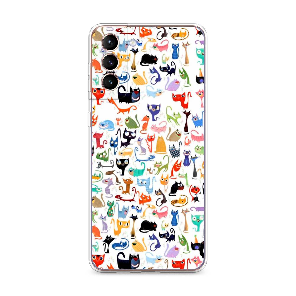 

Чехол на Samsung Galaxy S21 Plus Цветные коты, Разноцветный, 2102150-1