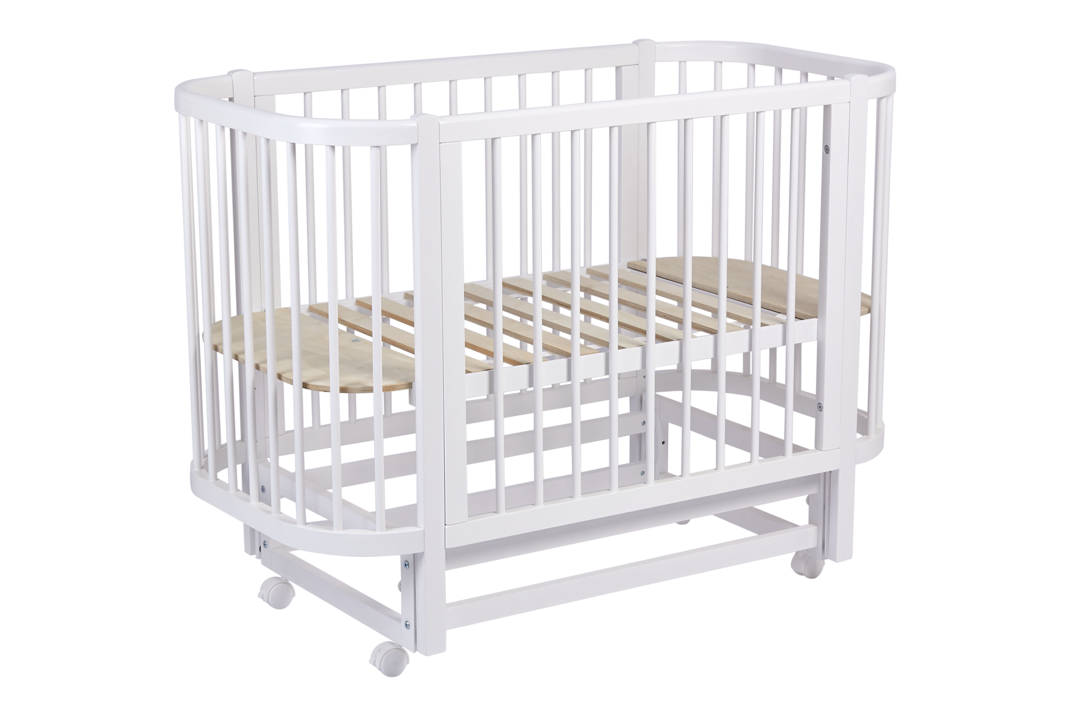 Кроватка для новорожденных Polini kids Simple 350, 120х60 см белый