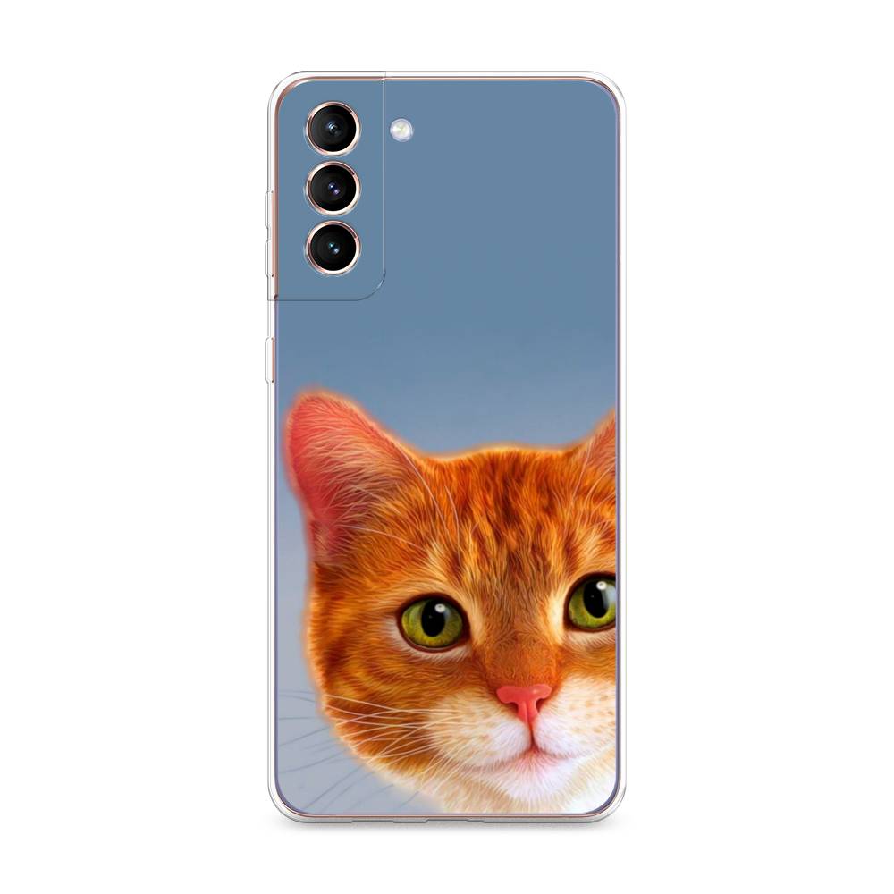 

Чехол на Samsung Galaxy S21 Plus Любопытный котик, Коричневый, 2102150-1