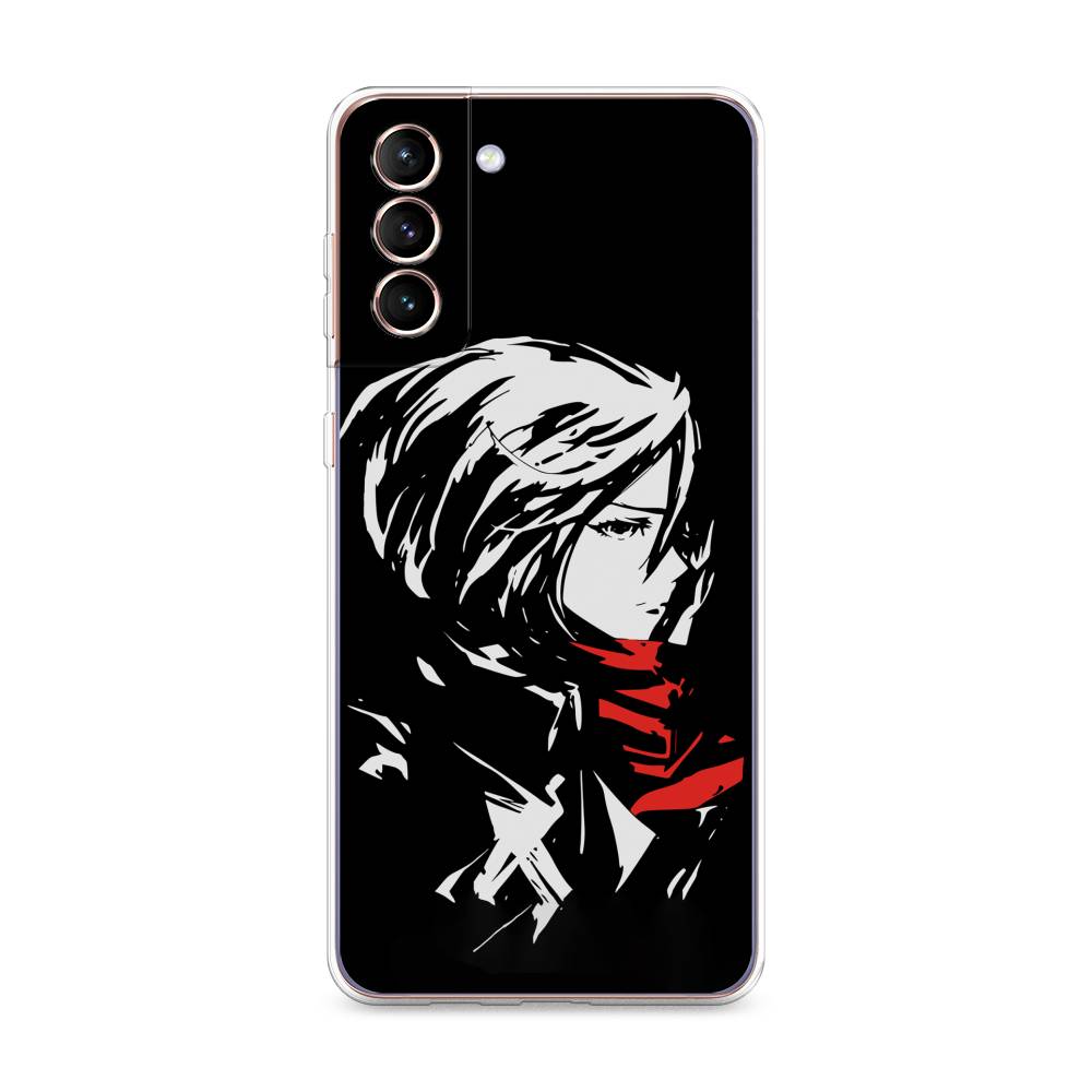 

Чехол на Samsung Galaxy S21 Plus "Микаса минимализм", Черный;серый;бордовый, 2102150-4