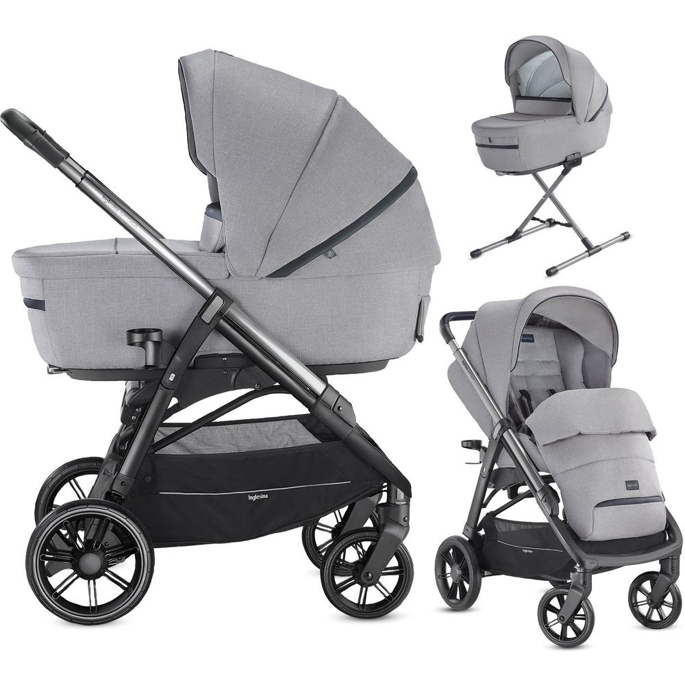 фото Коляска 2 в 1 inglesina aptica system duo 2 в 1 на шасси aptica black silk grey