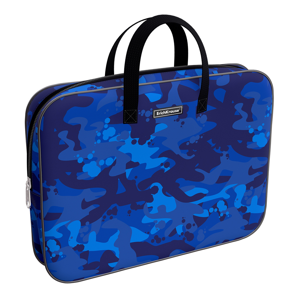 

Папка на молнии А4+ ErichKrause Sea Camo текстильная с ручками