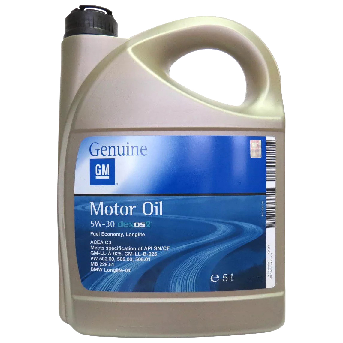 

Моторное масло General Motors синтетическое 5W30 Dexos2 5л