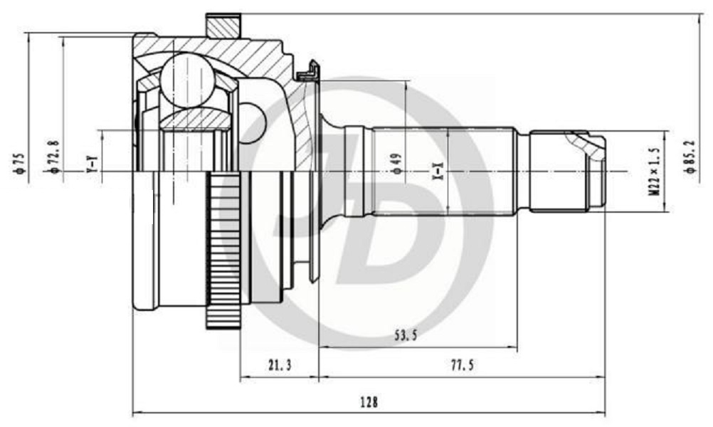 

JUST DRIVE JCT0013A ШРУС внешний ABS HO061A50