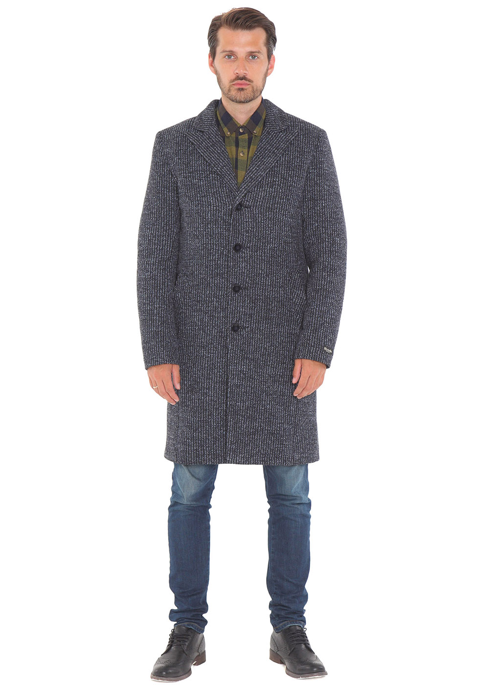 

Пальто мужское MISTEKS DESIGN 52275 синее 56 RU, 52275