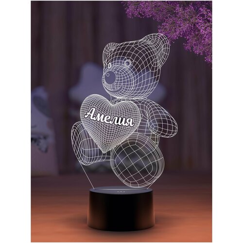 

Ночник Amstek "Мишка именной Амелия"