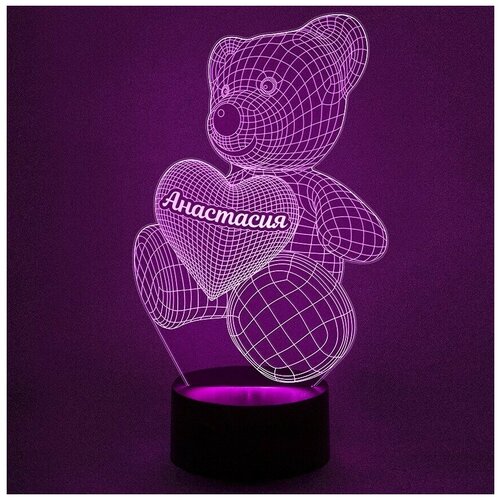 

Ночник Amstek "Мишка именной Анастасия"