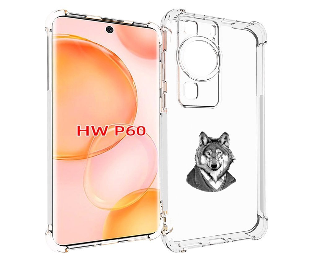 

Чехол MyPads волк в пиджаке для Huawei P60, Tocco