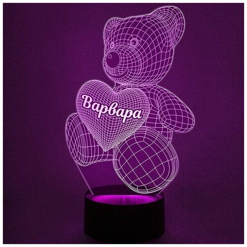 

Ночник Amstek "Мишка именной Варвара"