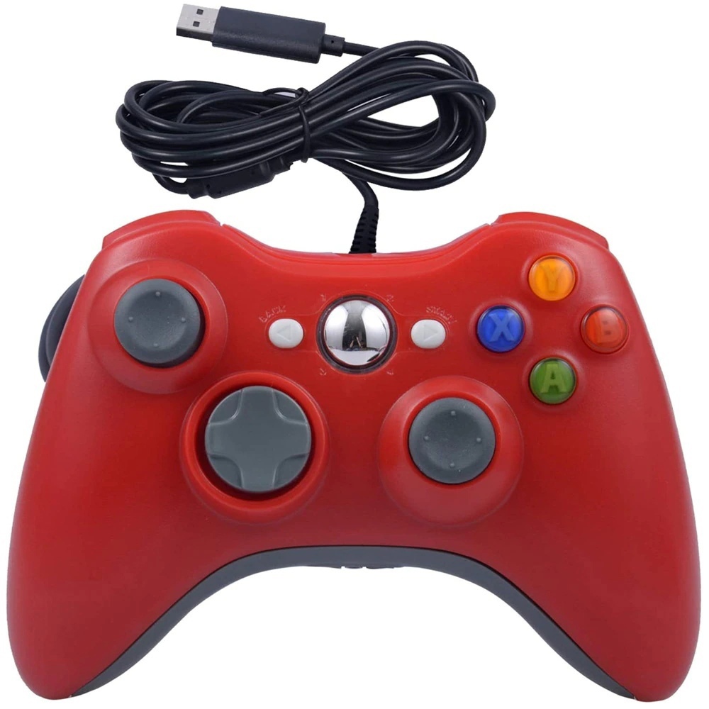 фото Геймпад проводной для xbox 360, красный. controller for для xbox 360 nobrand