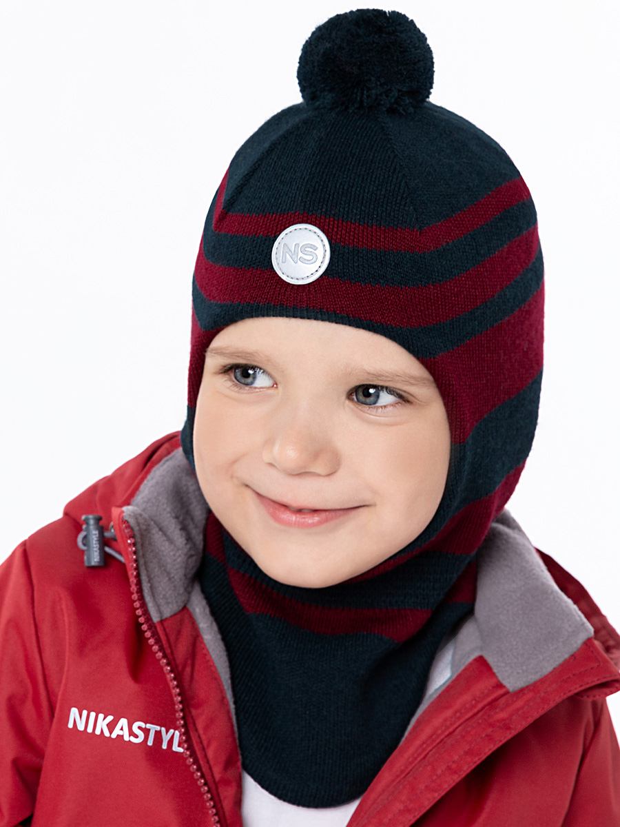 

Балаклава детская NIKASTYLE 10м10124, океан, 48, Красный, 10м10124