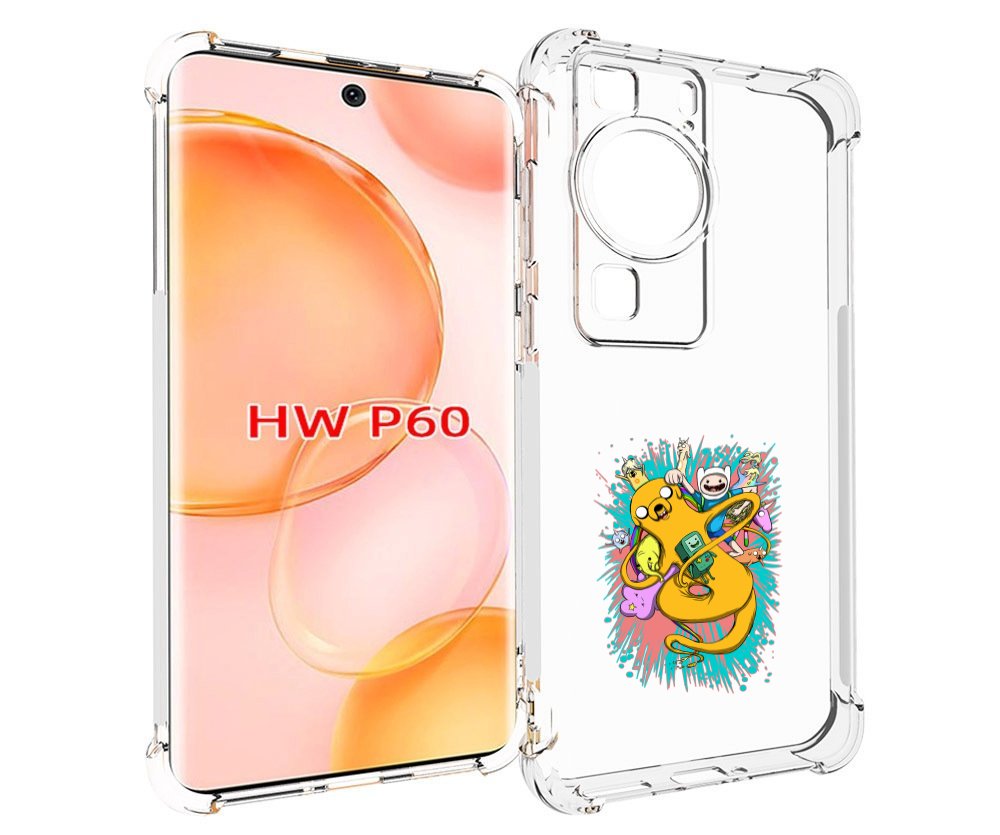 Чехол MyPads время приключений рисунок для Huawei P60