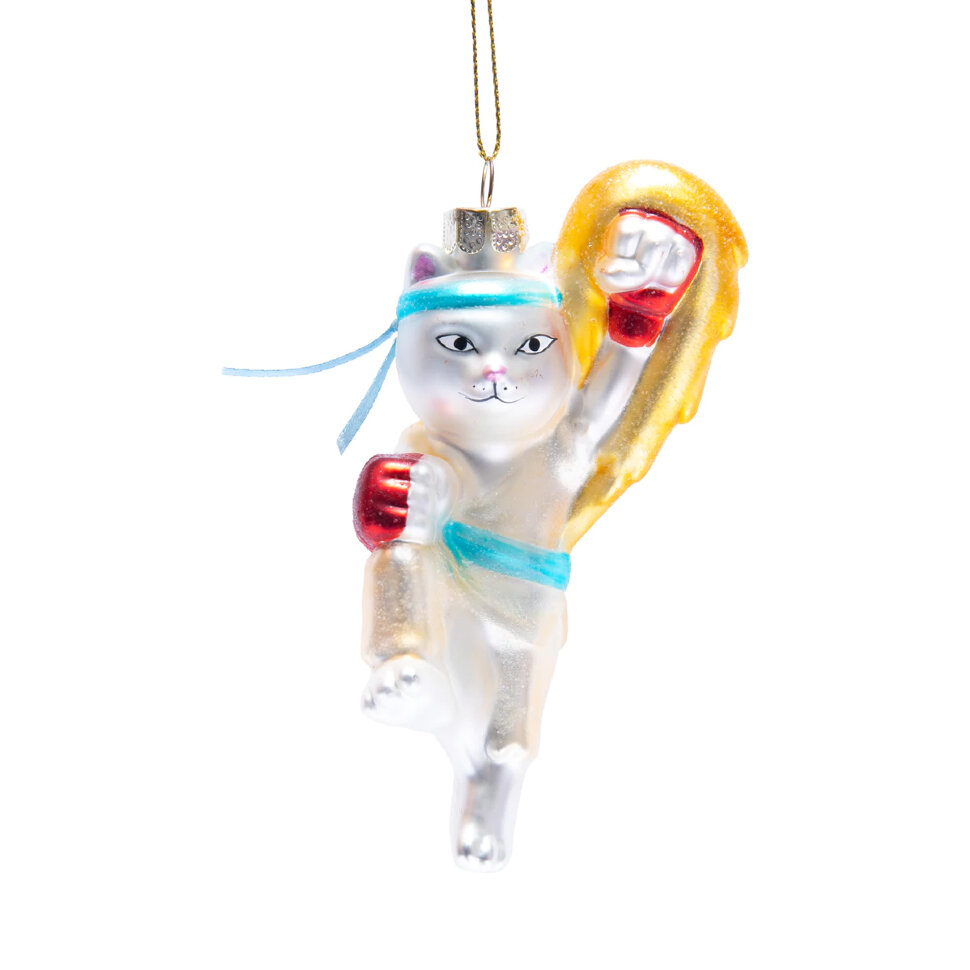 фото Елочная игрушка ripndip final k.o glitter glass ornament 2022