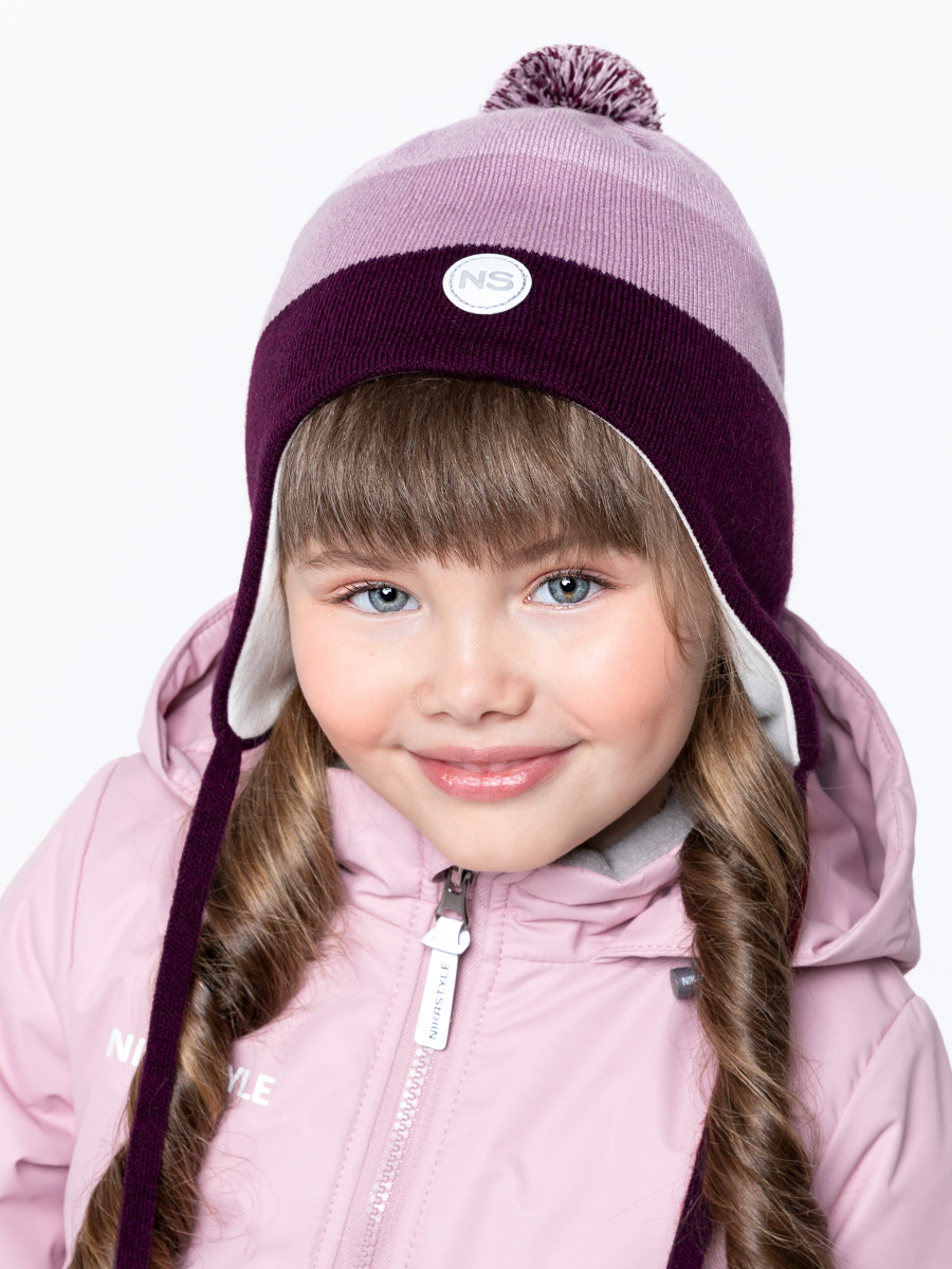 

Шапка детская NIKASTYLE 11м10424, вишня/сухая роза, 48, Бордовый, 11м10424