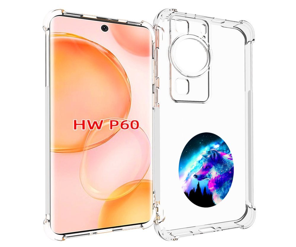 

Чехол MyPads голубой волк для Huawei P60, Tocco