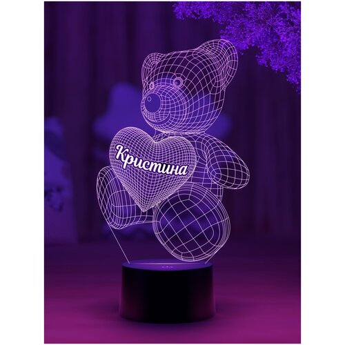 

Ночник Amstek "Мишка именной Кристина"