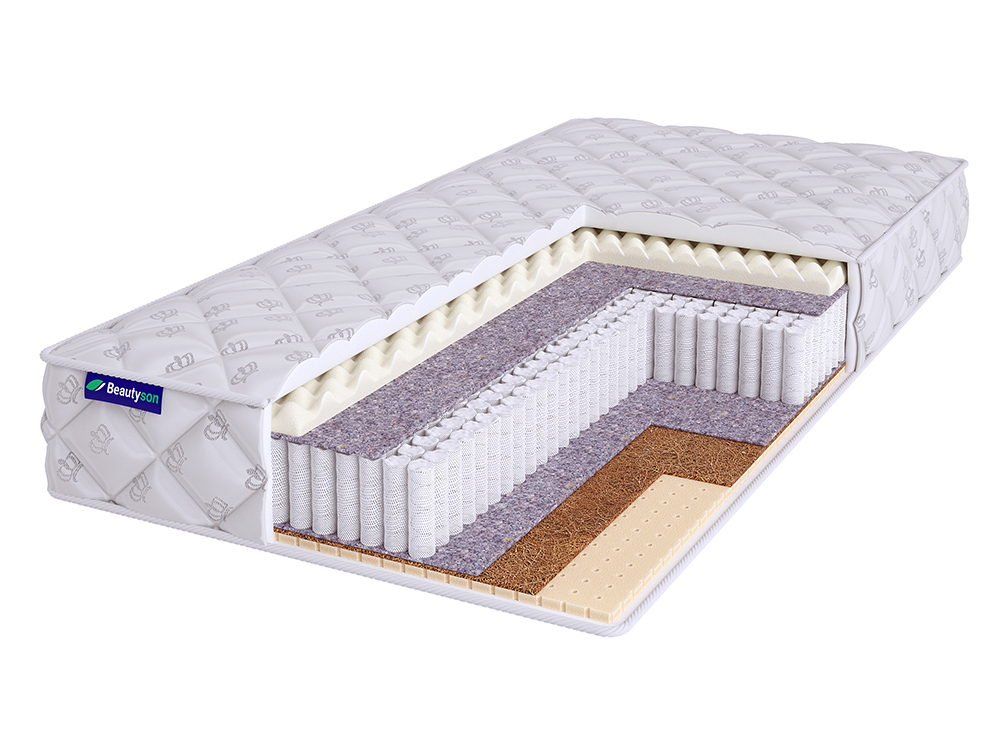 

Матрас полутороспальный BeautySon Roll SPRING Massage Mix Mini S1200 135x200 19 см, Белый, Roll SPRING Massage Miх Mini S1200