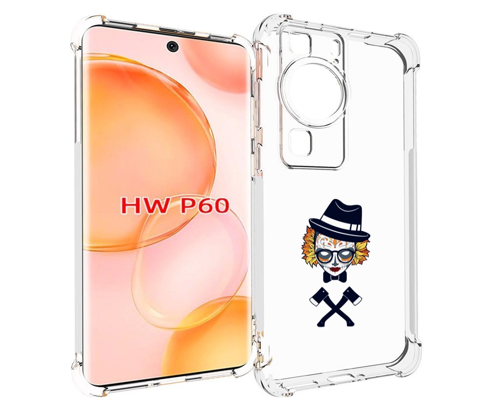

Чехол MyPads девушка в маске с топорами рисунок для Huawei P60, Tocco
