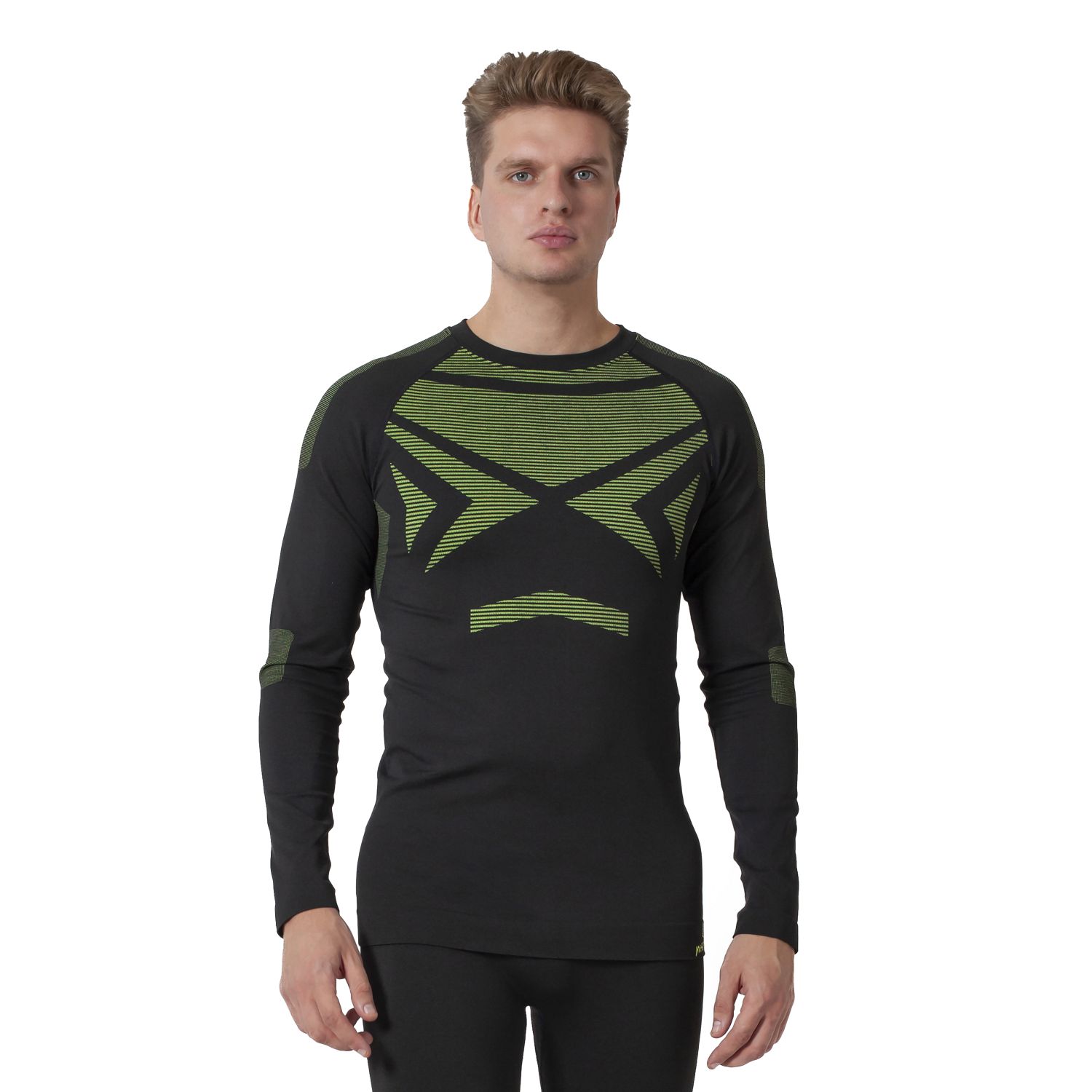 Термобелье мужское - фуфайка White Owl SIR-T, размер S/M, черный с зеленым