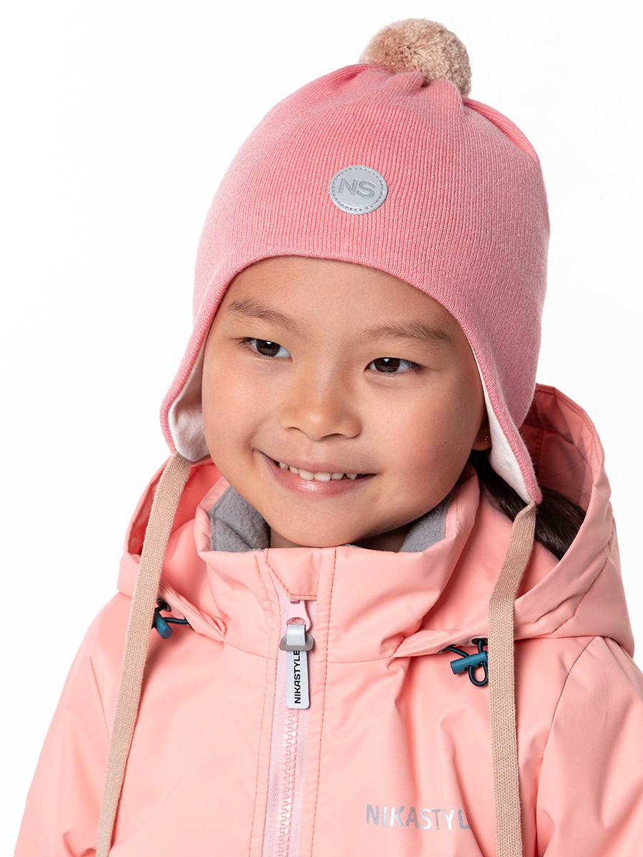 

Шапка детская NIKASTYLE 11м10424, персик, 48, Розовый, 11м10424