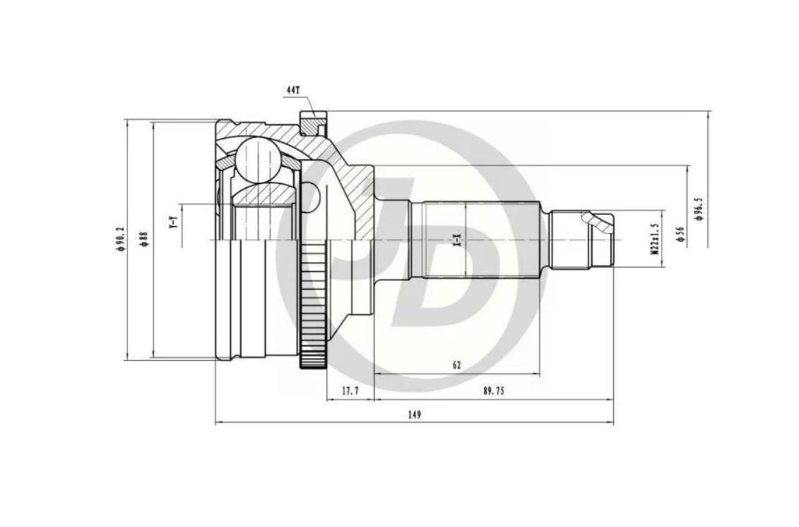 

JUST DRIVE JCT0017A ШРУС внешний ABS MA018A44