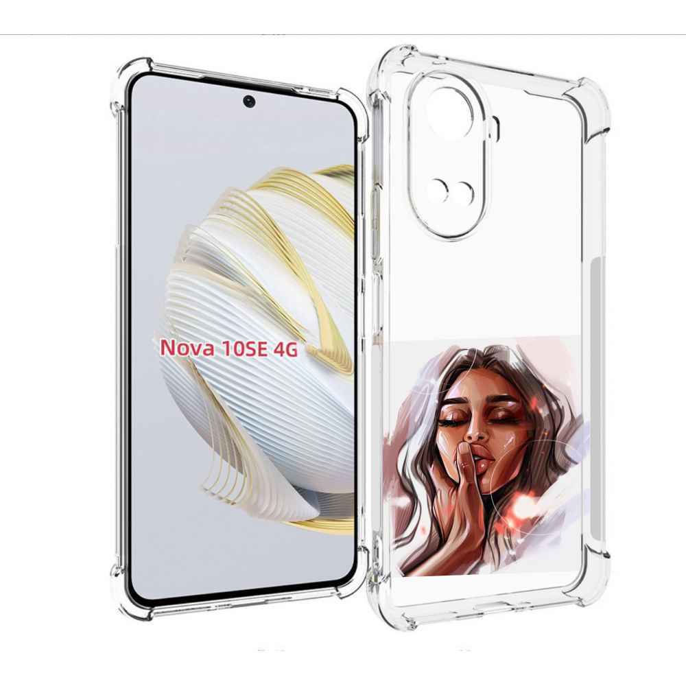 

Чехол MyPads Большие-губы женский для Huawei Nova 10 SE, Прозрачный, Tocco
