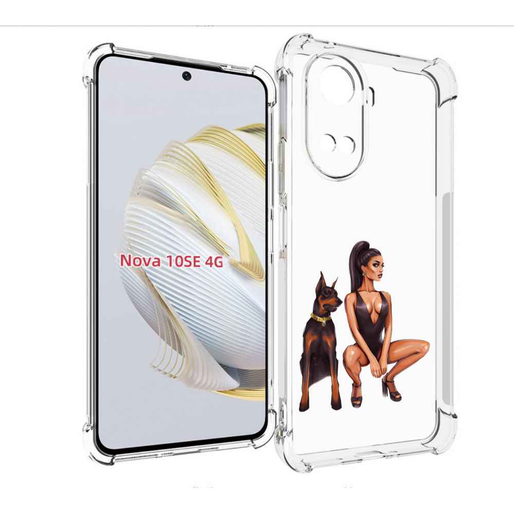 

Чехол MyPads Борзая-девушка для Huawei Nova 10 SE, Прозрачный, Tocco