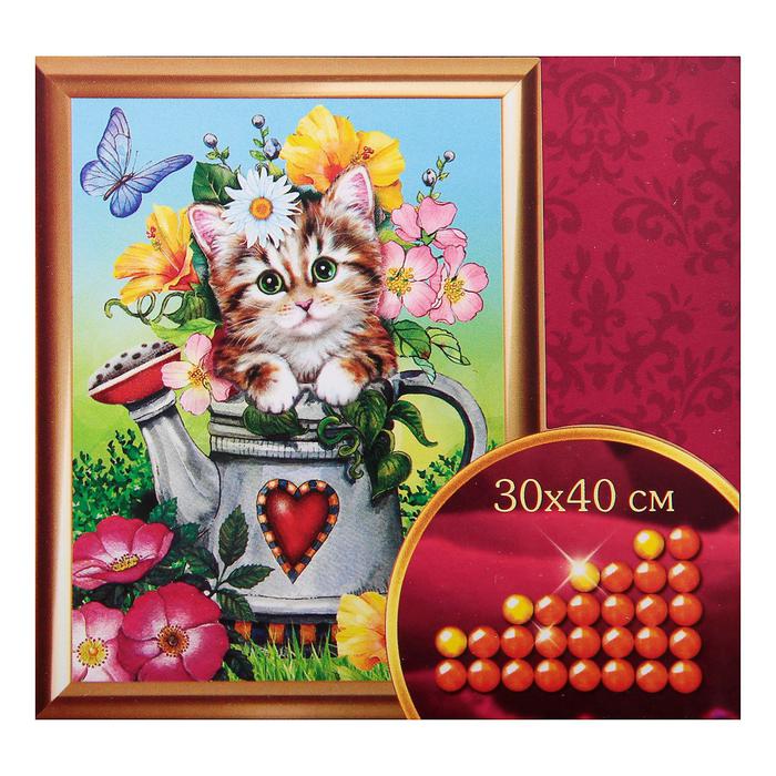 

Алмазная вышивка с частичным заполнением "Котята". 30 х 40 см Школа талантов