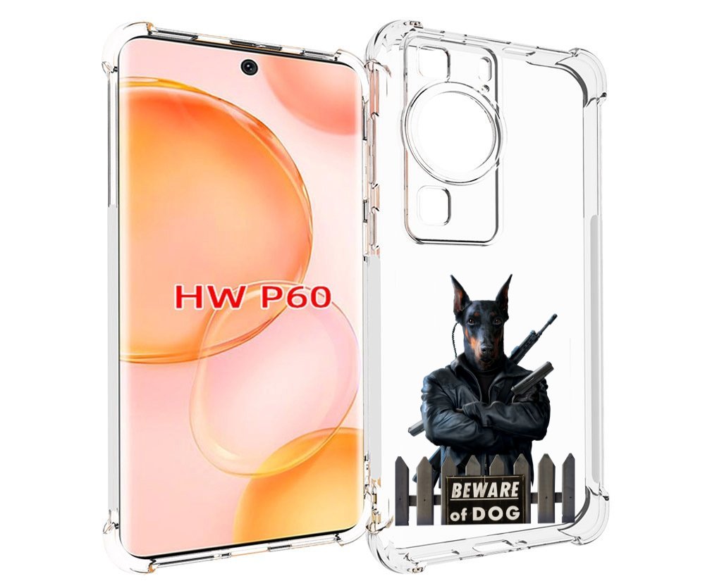 

Чехол MyPads доберман для Huawei P60, Tocco