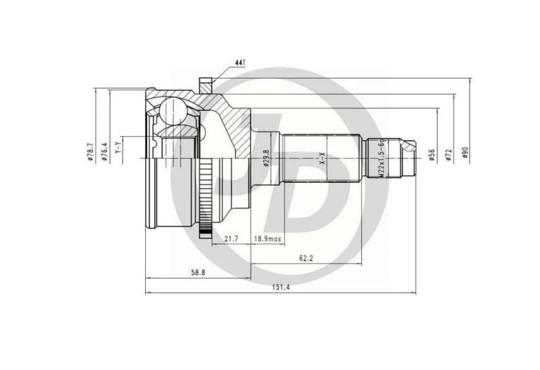 

JUST DRIVE JCT0019A ШРУС внешний ABS MA045A44