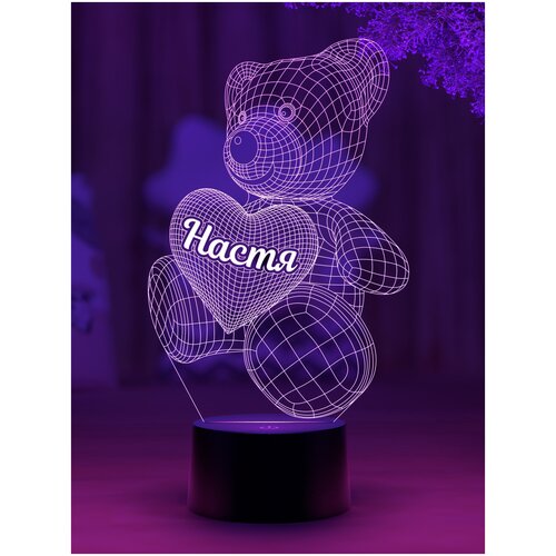 

Ночник Amstek "Мишка именной Настя"