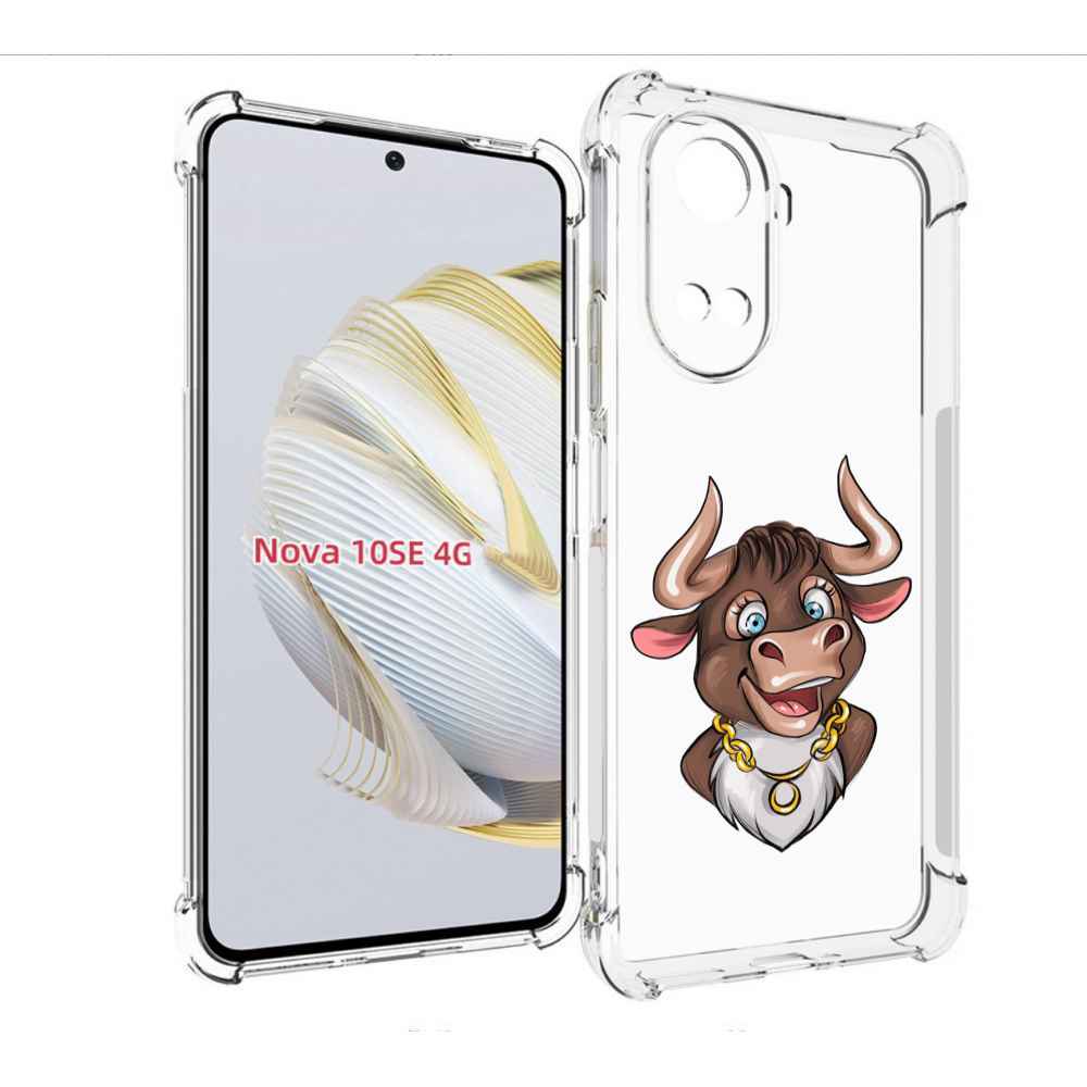 

Чехол MyPads Бычок для Huawei Nova 10 SE, Прозрачный, Tocco