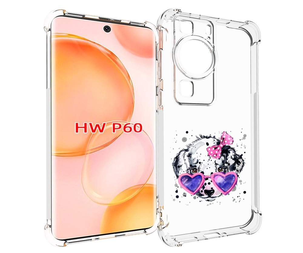 

Чехол MyPads долматинец в очках для Huawei P60, Tocco