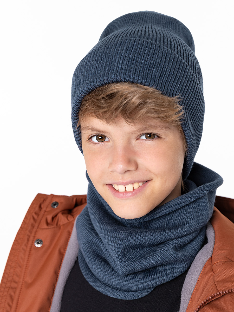 

Шапка детская NIKASTYLE 11м11524, джинс, 54, Синий, 11м11524
