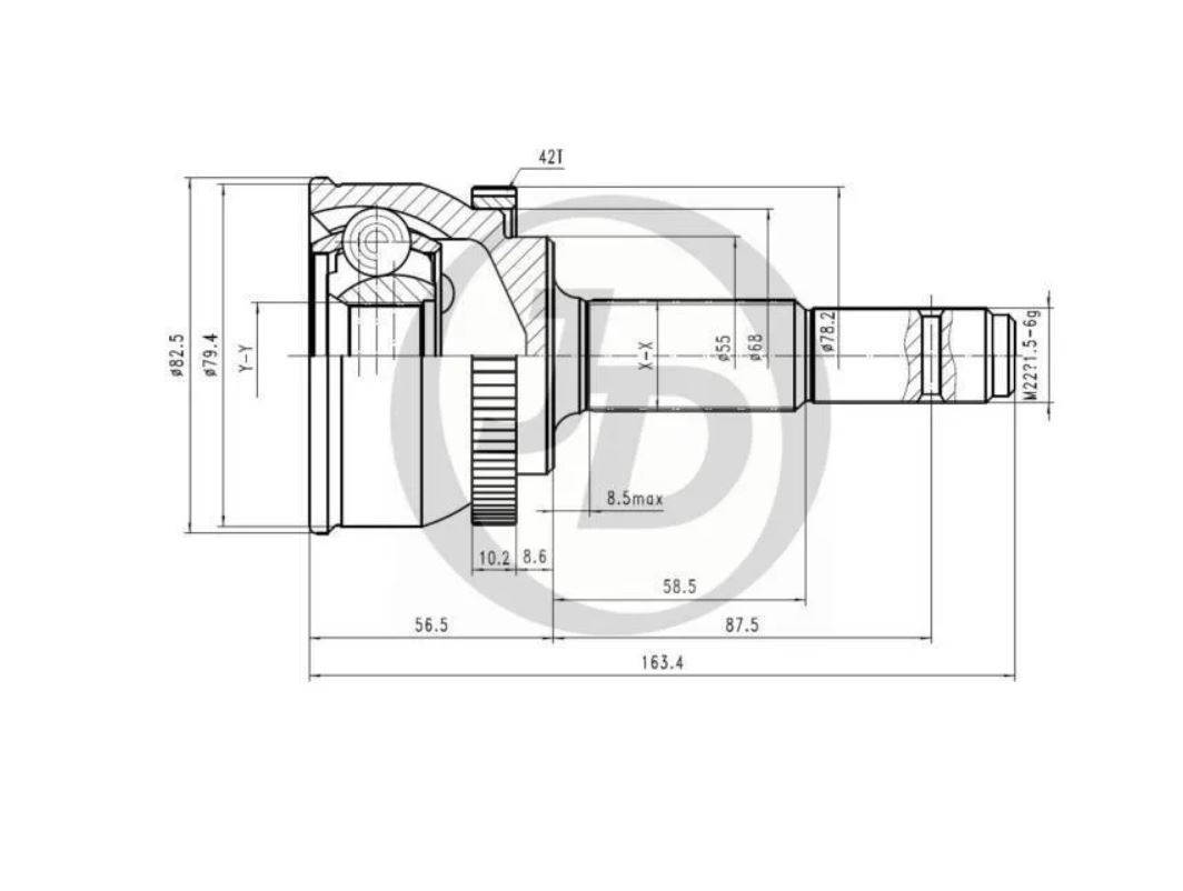 

JUST DRIVE JCT0023A ШРУС внешний ABS NI013A42