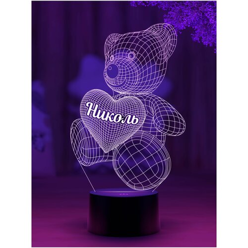 

Ночник Amstek "Мишка именной Николь"