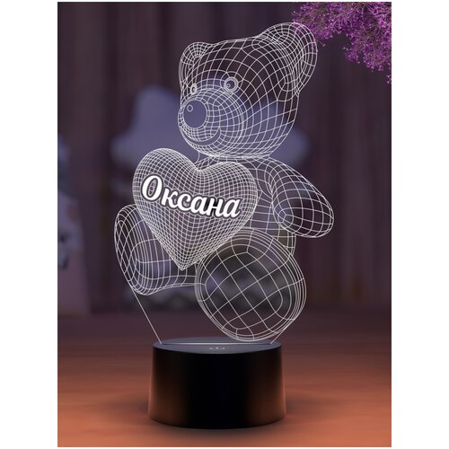 

Ночник Amstek "Мишка именной Оксана"