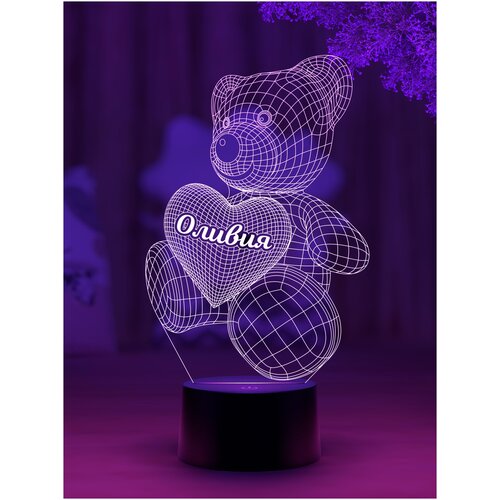 

Ночник Amstek "Мишка именной Оливия"