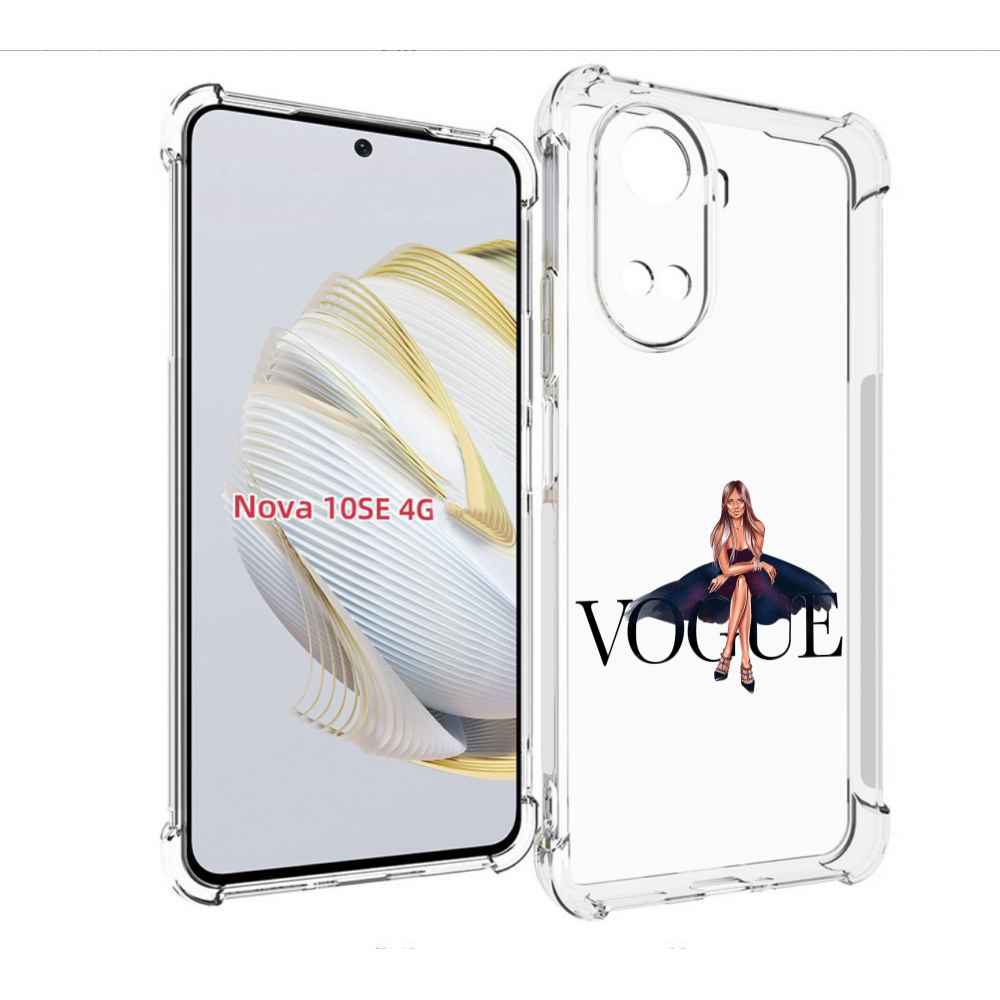 

Чехол MyPads Вог-девушка женский для Huawei Nova 10 SE, Прозрачный, Tocco