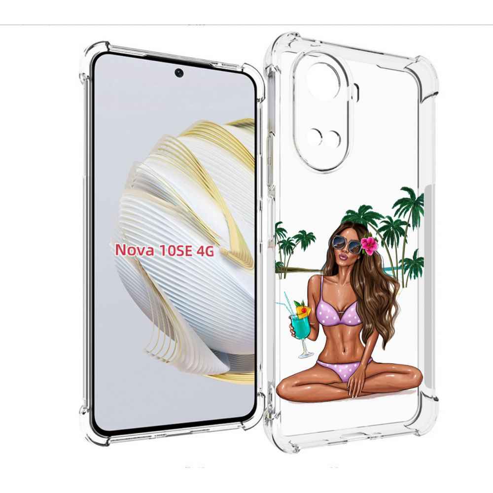 

Чехол MyPads Гавайская-девушка женский для Huawei Nova 10 SE, Прозрачный, Tocco